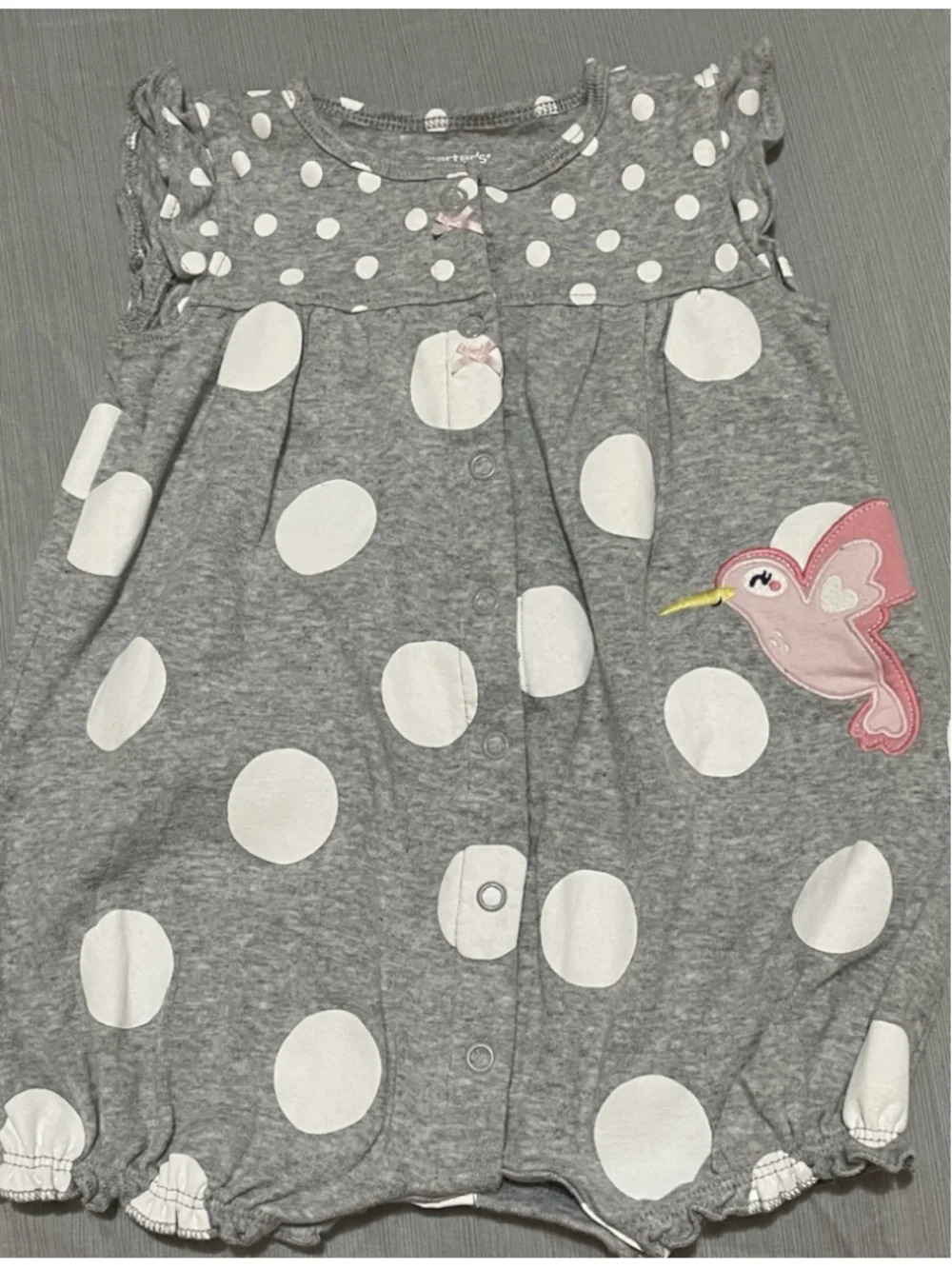 Girls Carter’s twin 12 Months Polka Dot Rompers